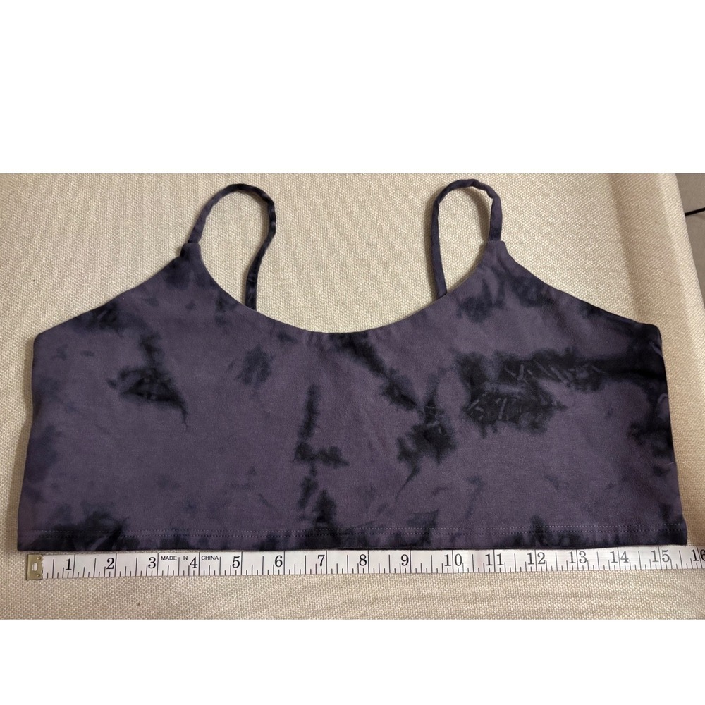 Groceries Apparel Bralette Women XL Purple Tie Dye Organic Cotton NEW